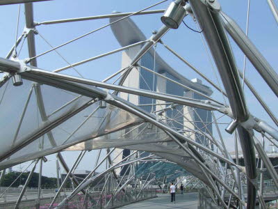 Singapur Helix Bridge 2011